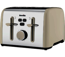 BREVILLE Colour Notes VTT629 4-Slice Toaster - Cream